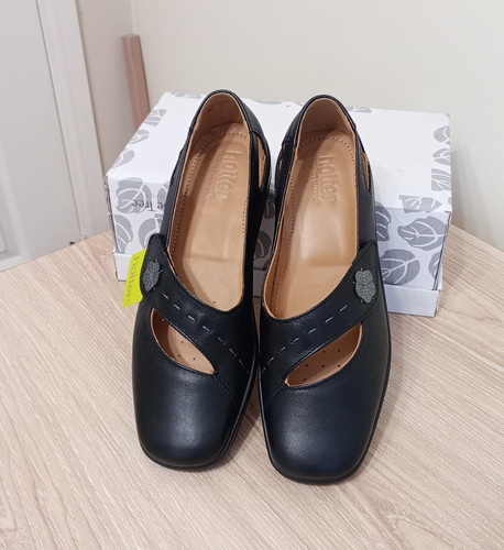 Hotter bliss black leather - black,