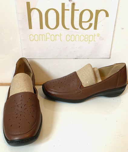 Hotter topaz leather shoes - topaz,