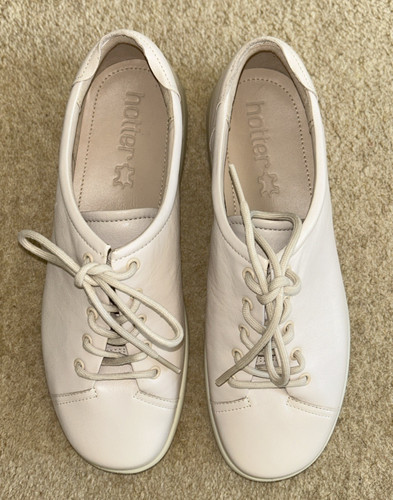 Hotter beige leather - leather, lace