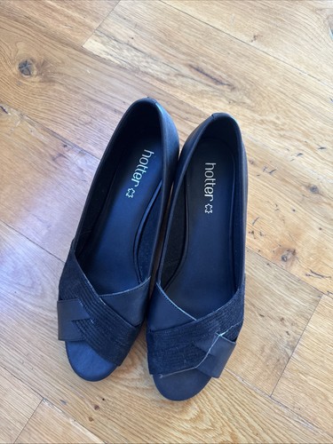 Black open toe hotter - hotter, wedge