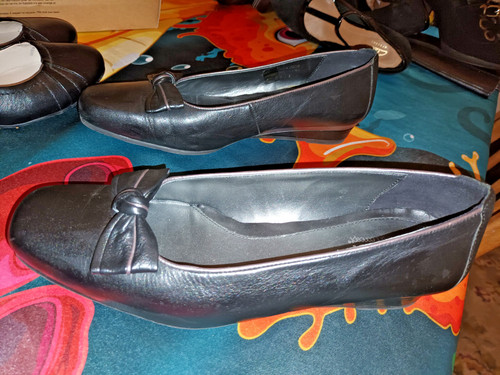 Hotter black leather los - black,